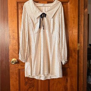 Old Navy Cream Polka Dot Midi Dress